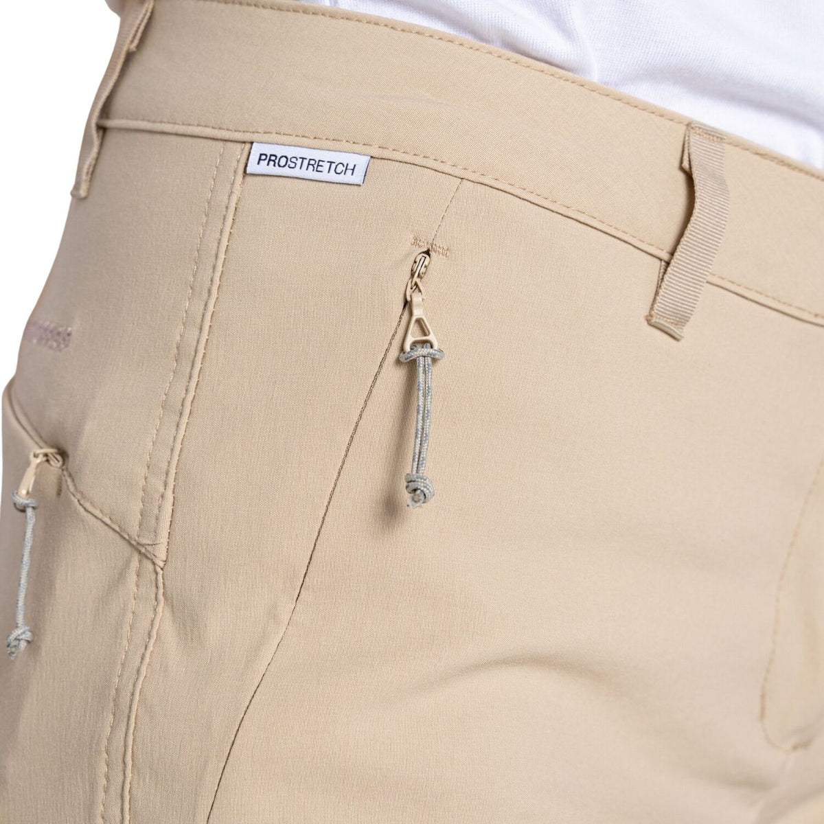 Craghoppers Womens Kiwi Pro II UPF 50+ Water Repellent 7” Stretch Shorts in Desert Sand