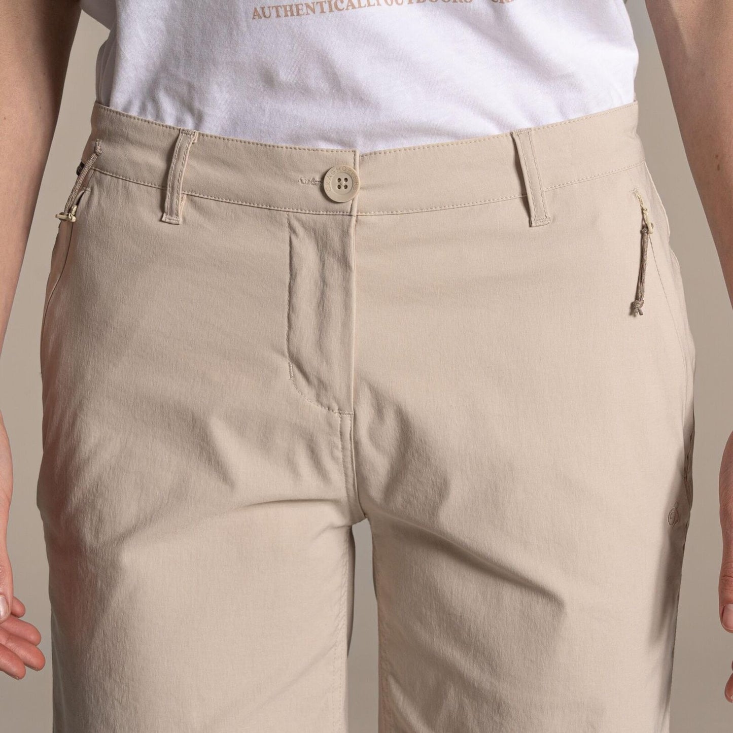 Craghoppers Womens Kiwi Pro III Walking Shorts UPF 50+ Hiking in Oyster