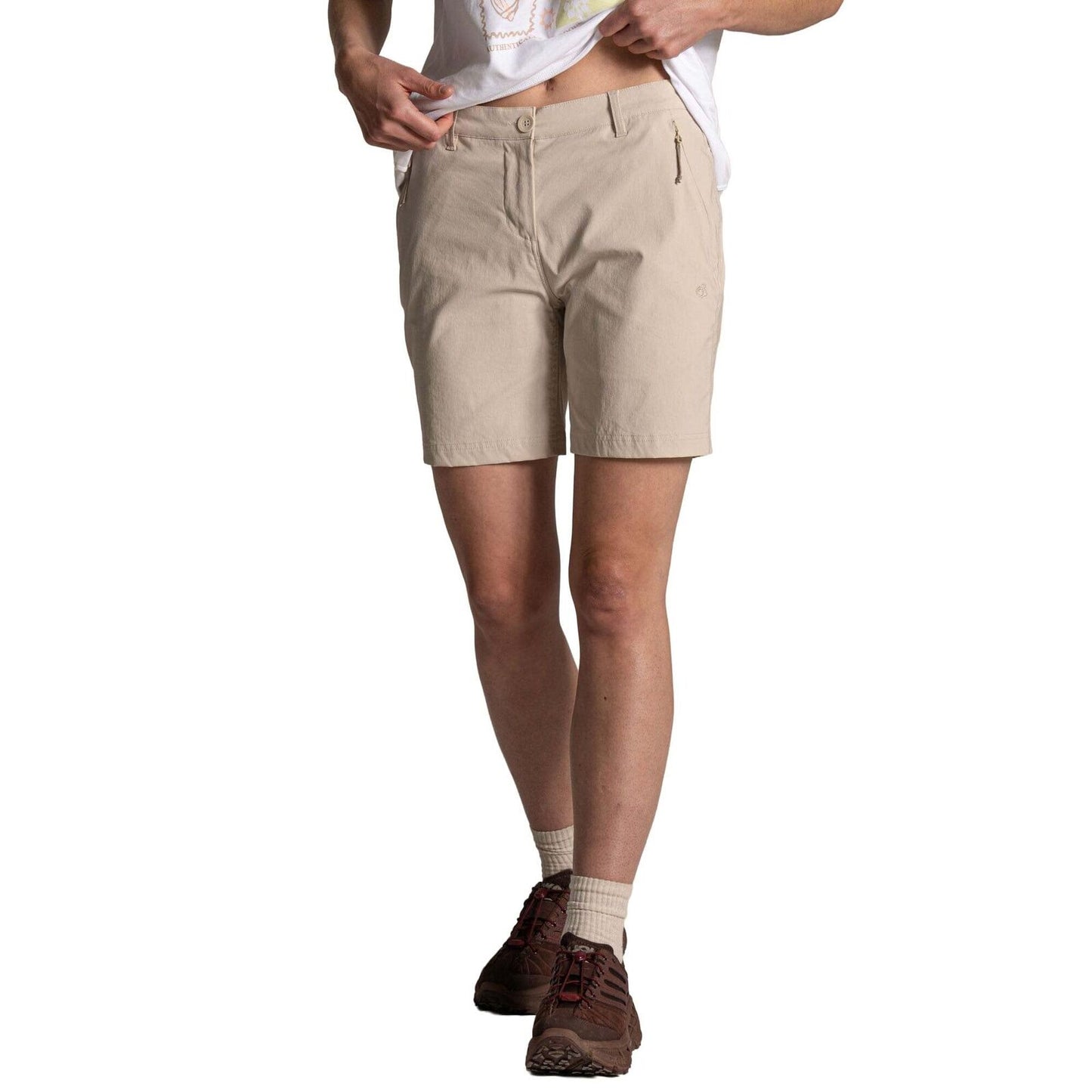 Craghoppers Womens Kiwi Pro III Walking Shorts UPF 50+ Hiking in Oyster