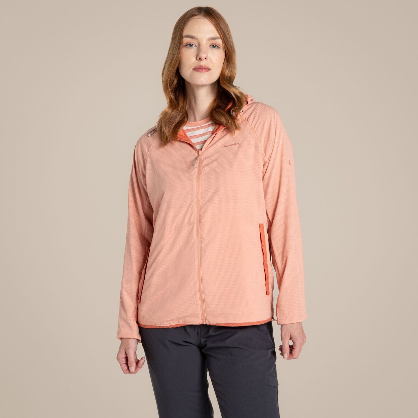 Craghoppers NosiLife Rosa Womens Reversible Jacket in Red Sandstone / Clay