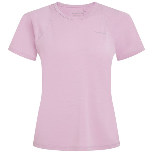 Craghoppers Dynamic Pro Womens Lightweight Moisture Wicking Short Sleeve Stretch T-Shirt in Orchid