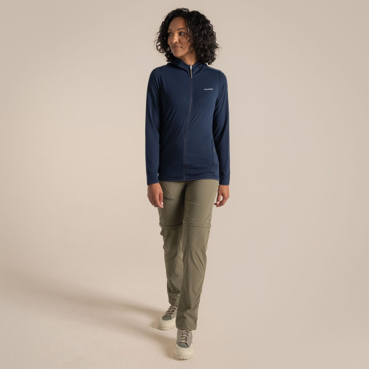Craghoppers NosiLife Afia Hooded Slim Fit Jacket in Blue Navy