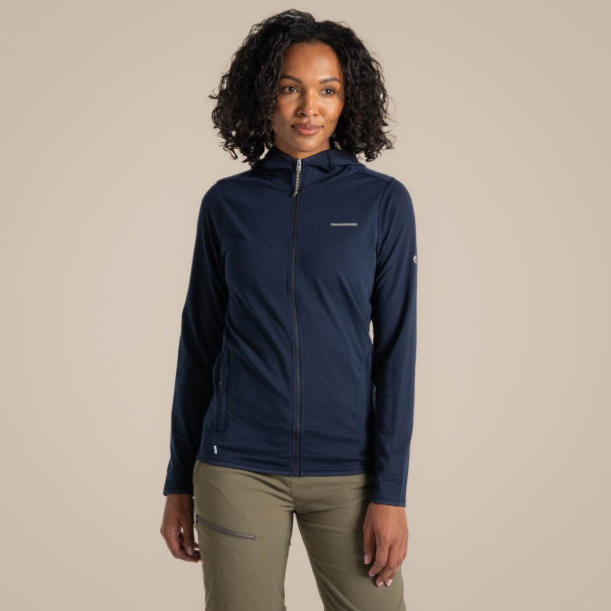 Craghoppers NosiLife Afia Hooded Slim Fit Jacket in Blue Navy