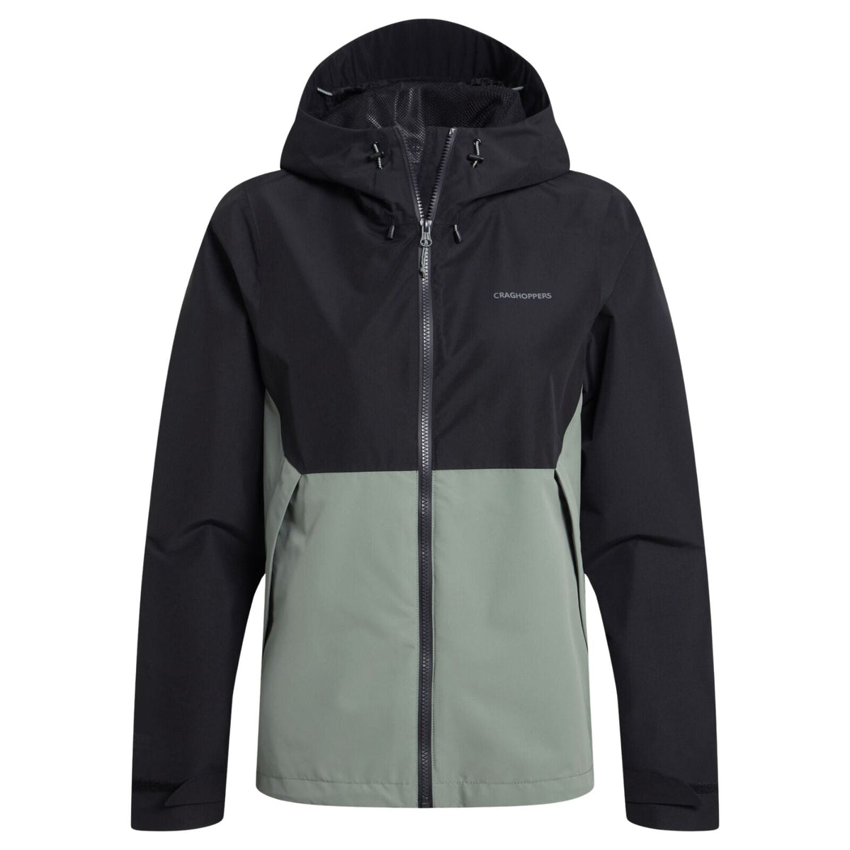 Craghoppers Womens Rosario Waterproof AquaDry Jacket in Black / Sage