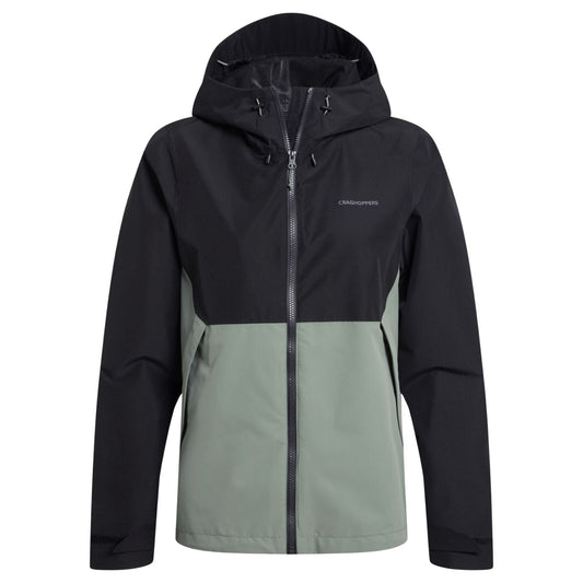 Craghoppers Womens Rosario Waterproof AquaDry Jacket in Black / Sage