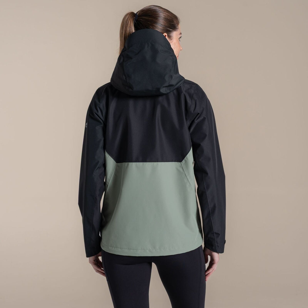 Craghoppers Womens Rosario Waterproof AquaDry Jacket in Black / Sage