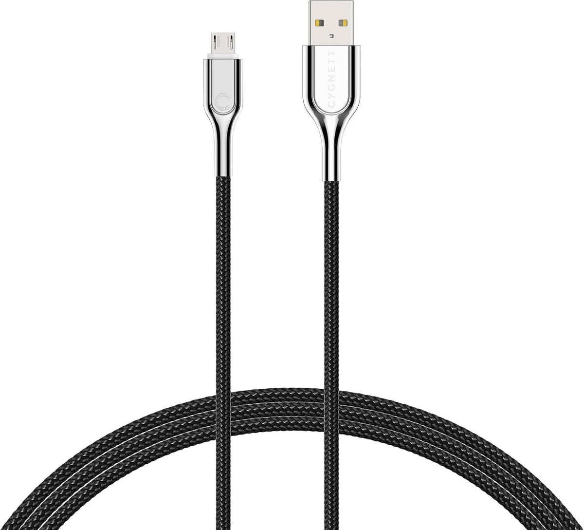 Cygnett 3-Metre Armoured Micro to USB-A Cable in Black