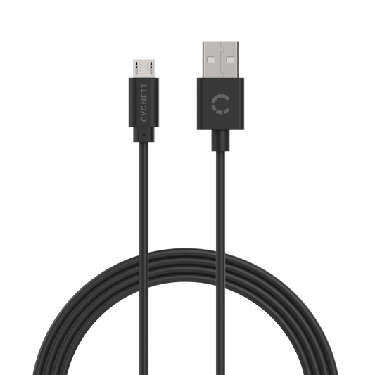 Cygnett 2-Metre Essentials Micro USB to USB-A Cable in Black