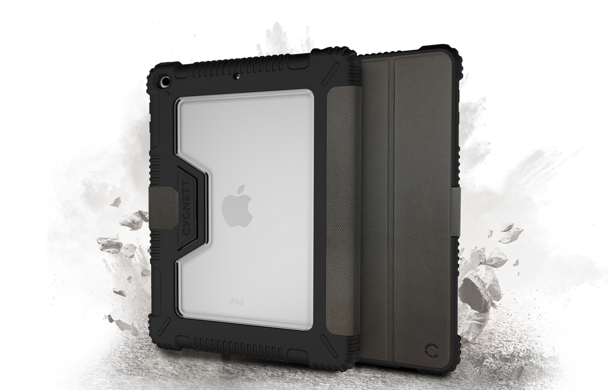 Cygnett WorkMate Rugged Heavy Duty Protective Case for Apple iPad 10.2 Case - Black/Charcoal
