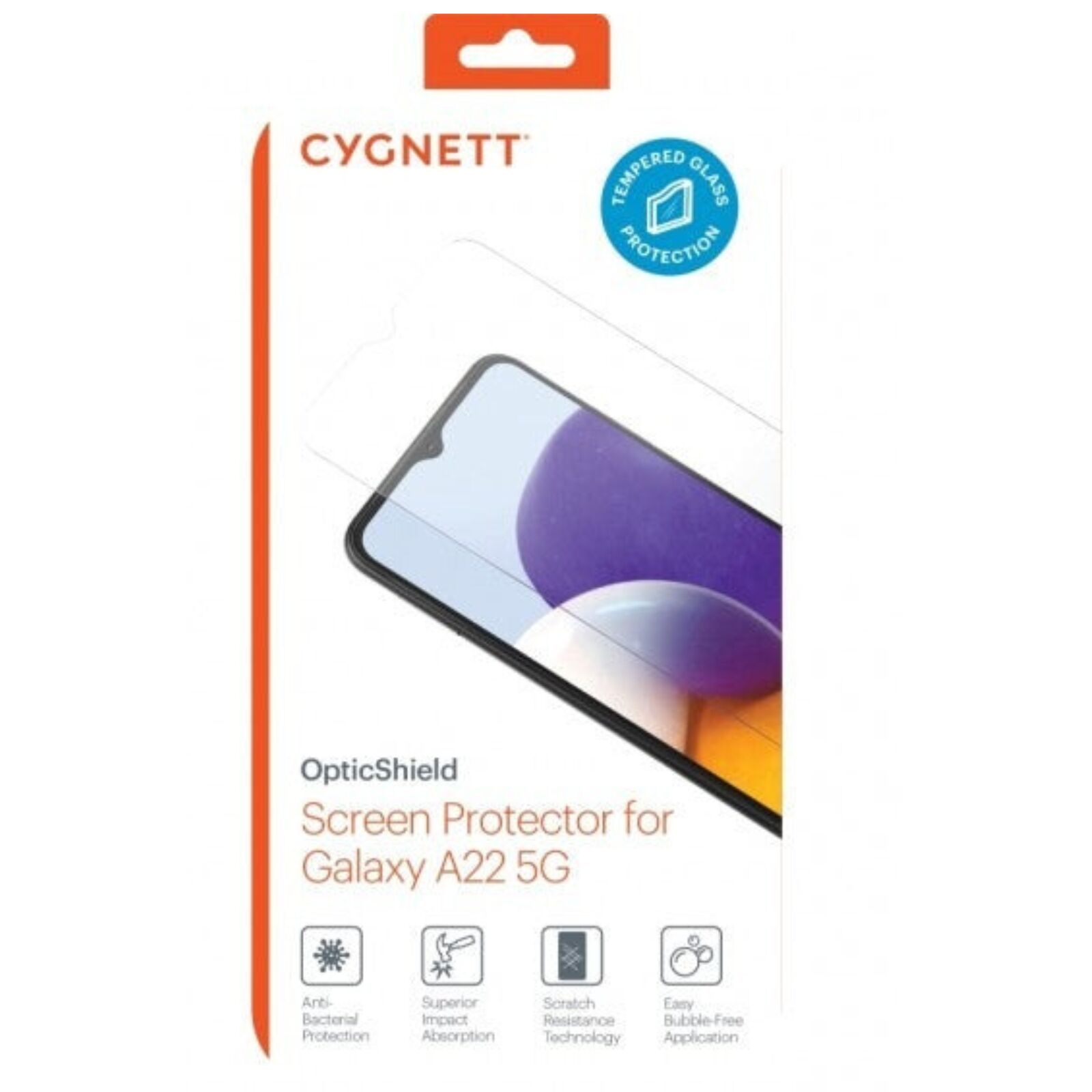 Cygnett OpticShield  Antibacterial Screen Protector for Samsung Galaxy A22 5G-2