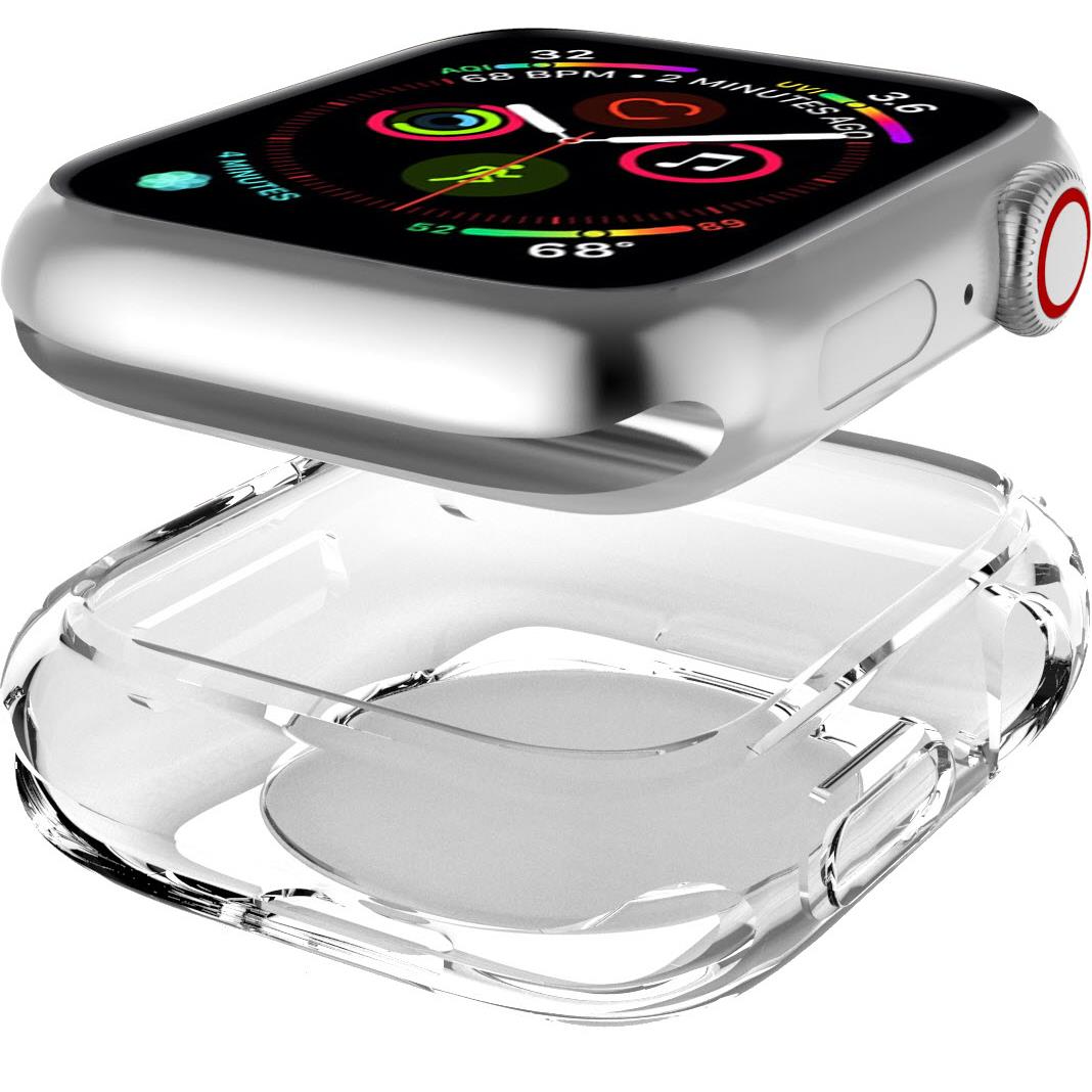 Cygnett AeroFlex Frame Protective Bumper Case for Apple Watch Series 7/8/9 45mm in Clear