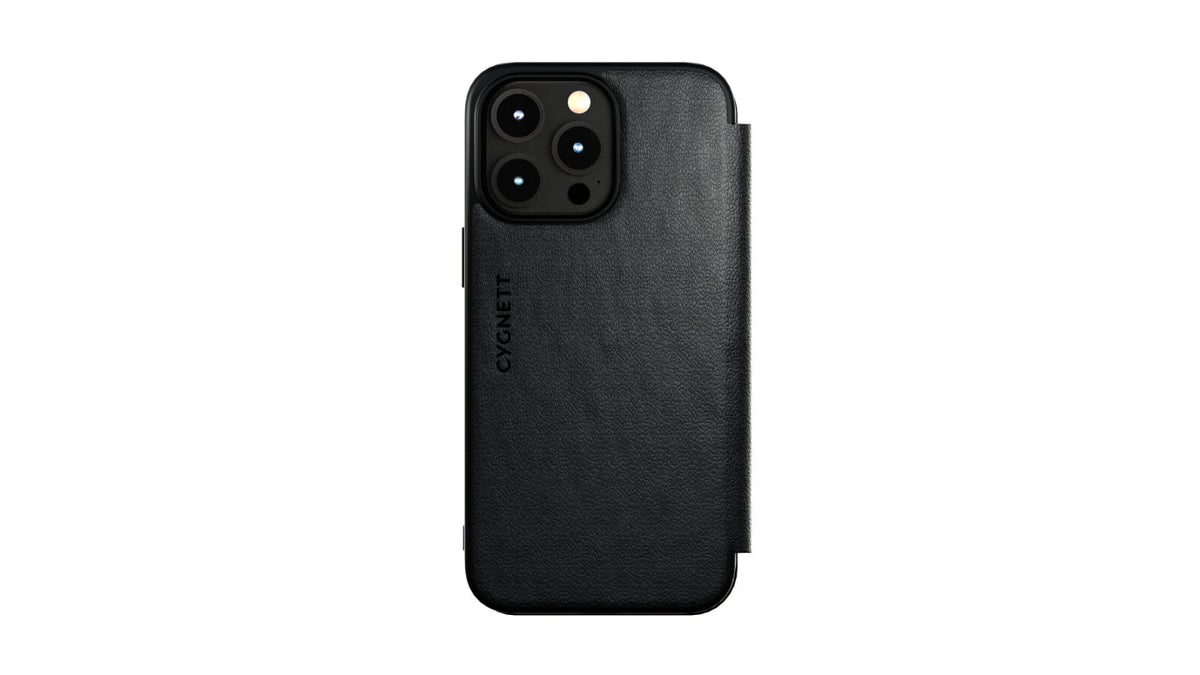 Cygnett MagSafe Leather Wallet Case for iPhone 15 Pro Max Cover in Black