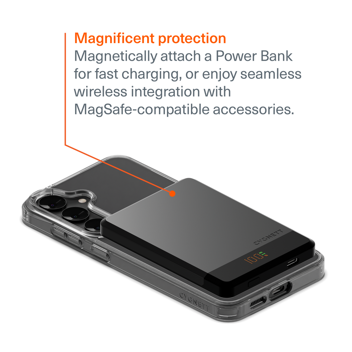 Cygnett EcoMag Magnetic Mobile Phone Case for Samsung Galaxy S25+ in Clear
