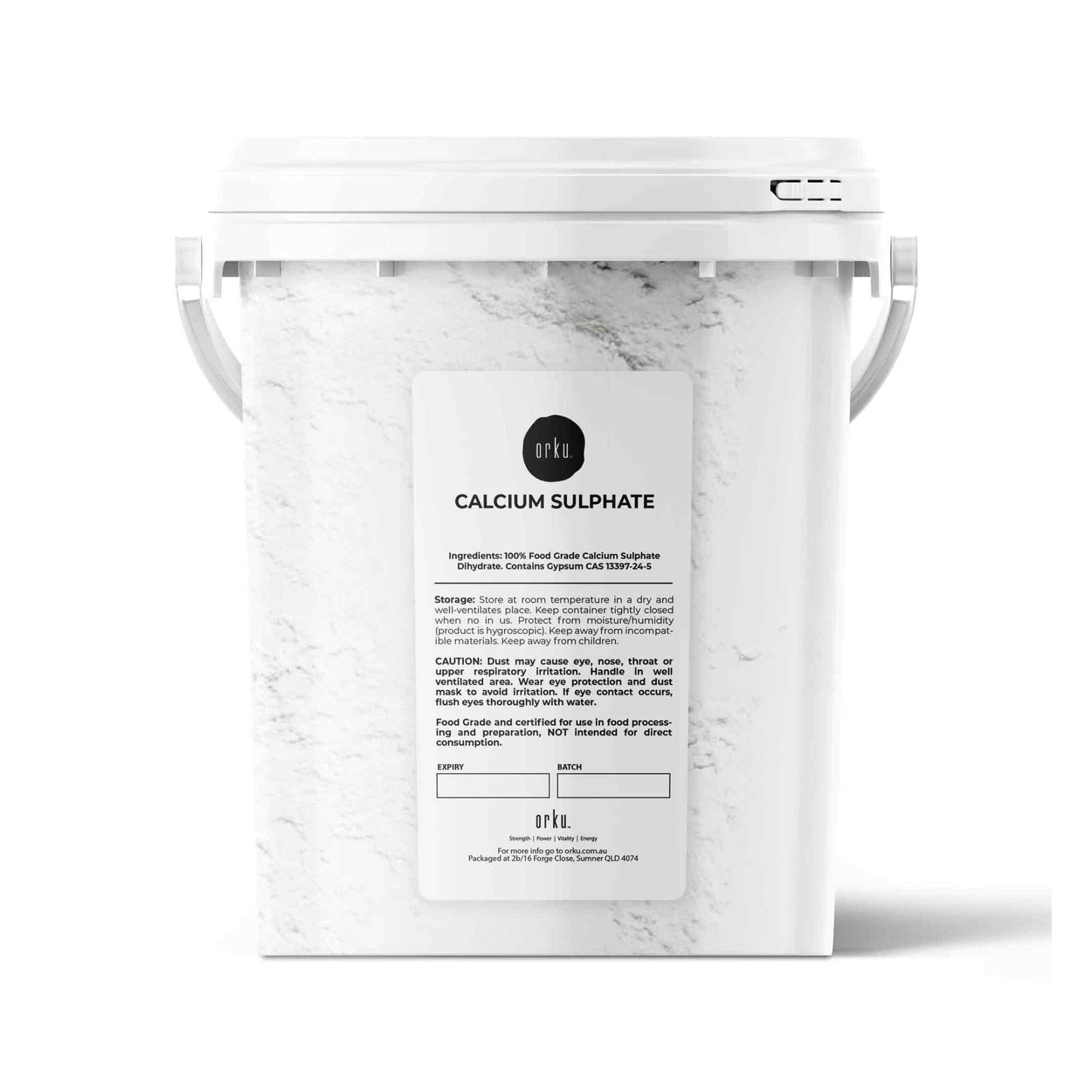 Calcium Sulphate Gypsum Powder Bucket -  Food Grade Hydrous Sulfate-5