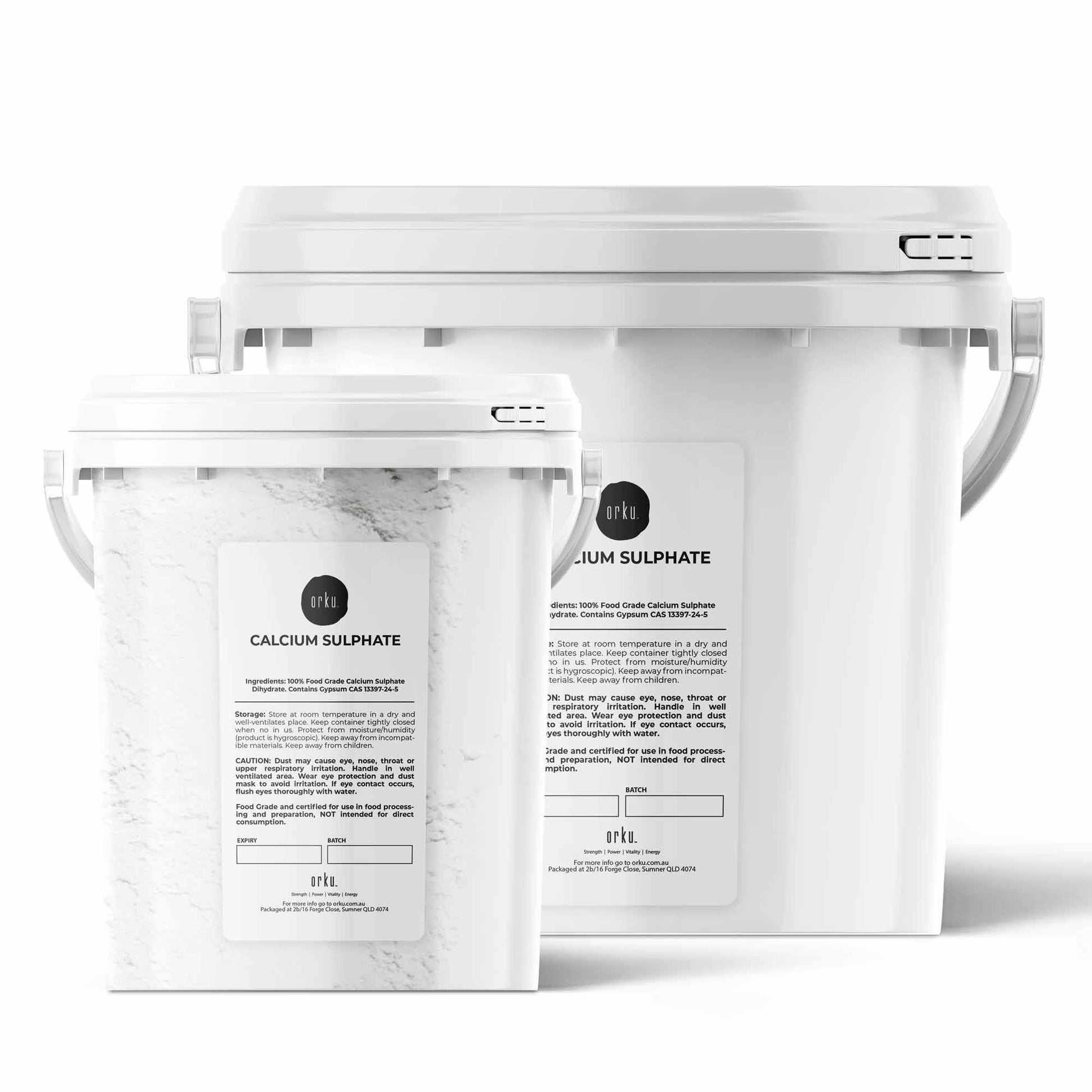 Calcium Sulphate Gypsum Powder Bucket -  Food Grade Hydrous Sulfate-0