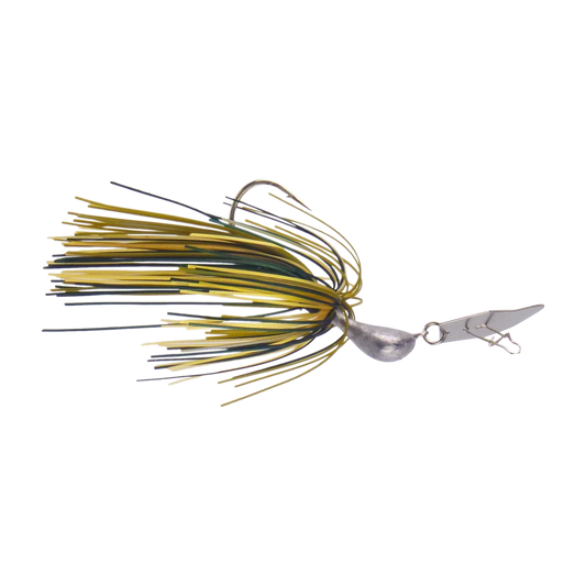 Dekoi 14gm Bladed Swim Jig, Chatterbait, Camo Green, 2 pack-0