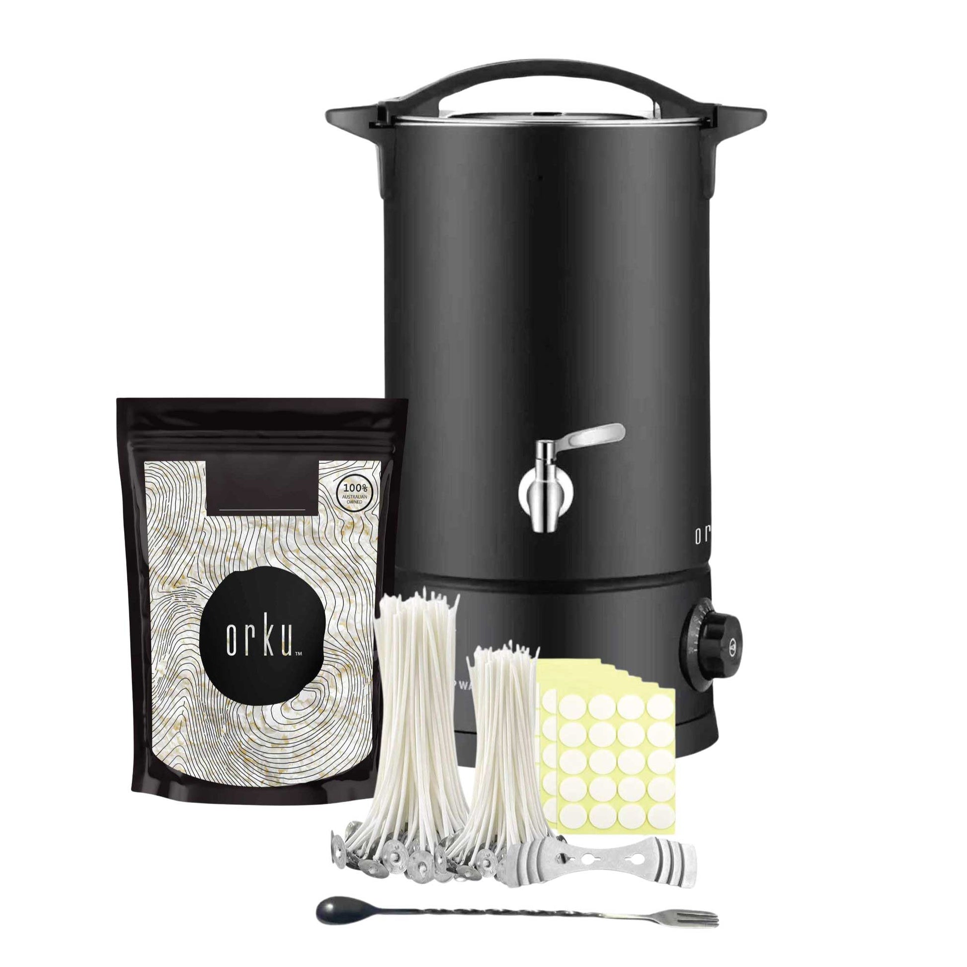 Candle Making Kit - Wax Melting Heater + Soy Wax Flakes + Wicks-0