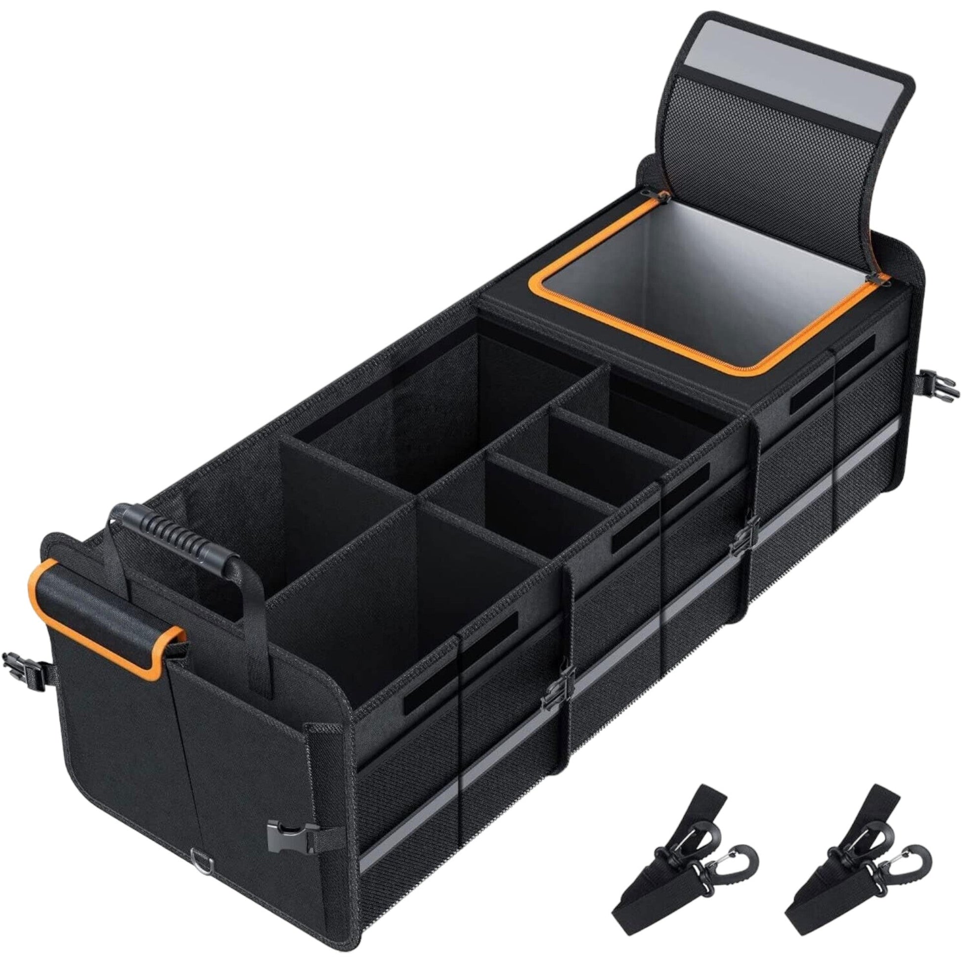 Car Boot Organiser With Cooler - Collapsible Storage Box For Trunk-0