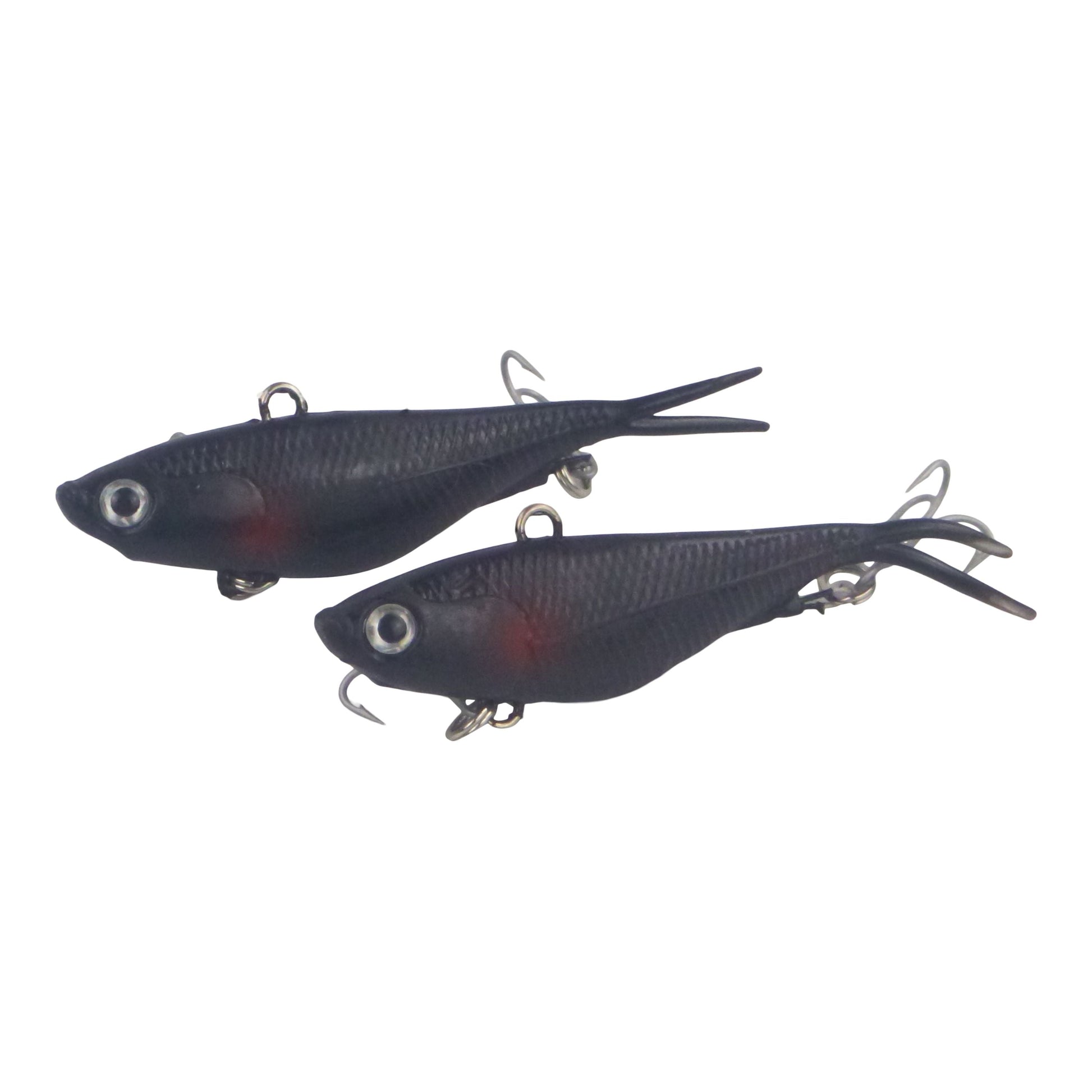 Swimerz 95mm Soft Vibe, Carbon, 2 pack-0