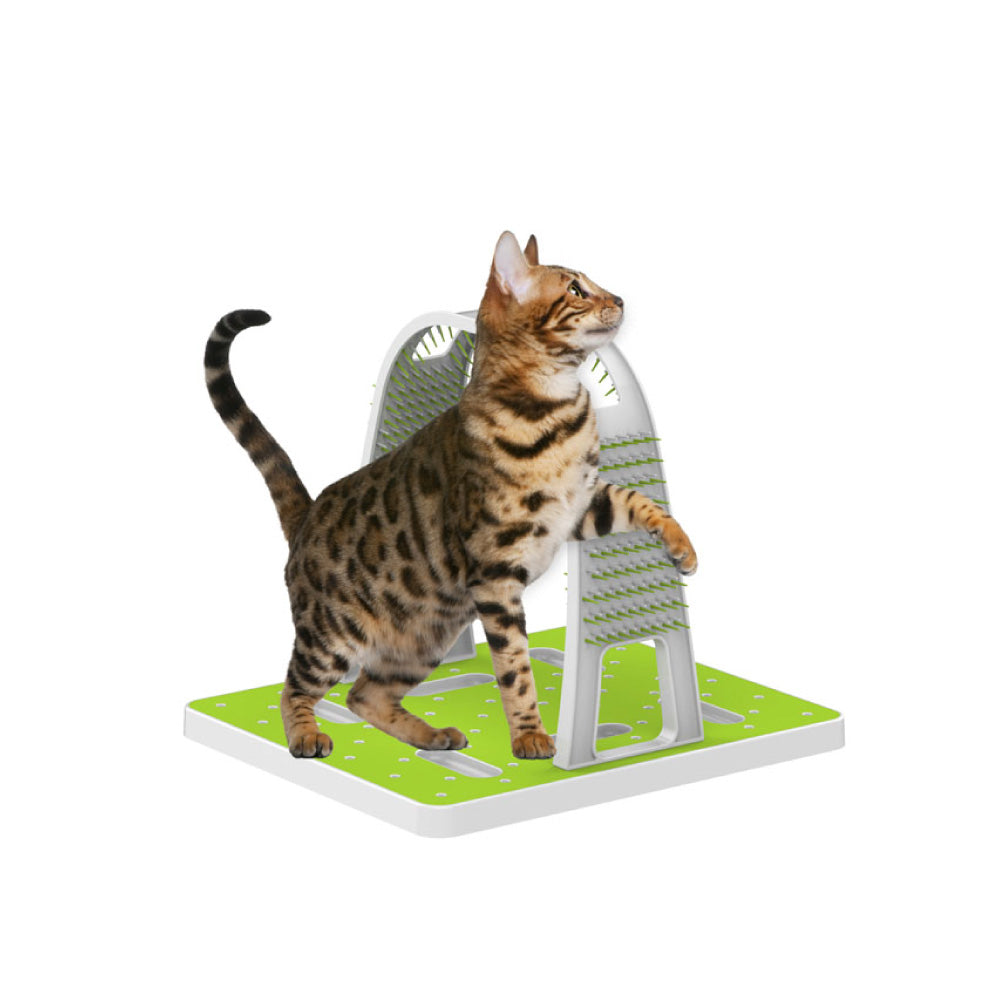 Cat Grooming Arch - Intercative Self Groom Brush + Scratcher Play - All For Paws-3