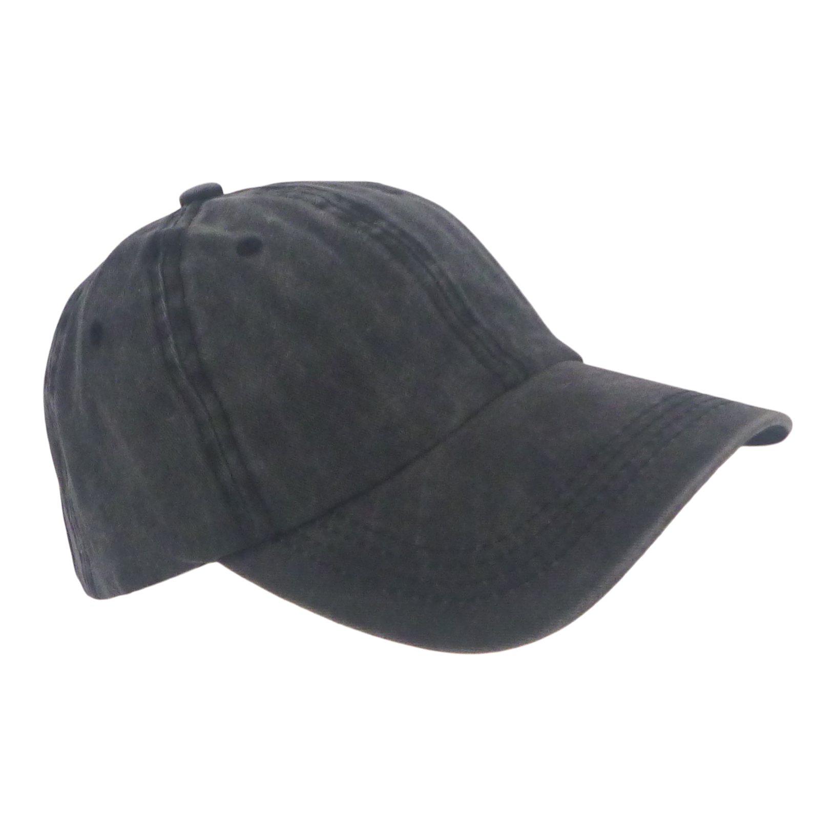 BSTC 6-Panel Baseball Cap, Distressed Cotton, Charcoal-0