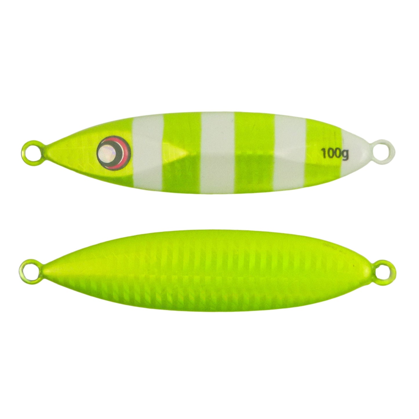 Finesse Slow Pitch Flutter Jig, 100gm, Chartruese, 2 pack-0