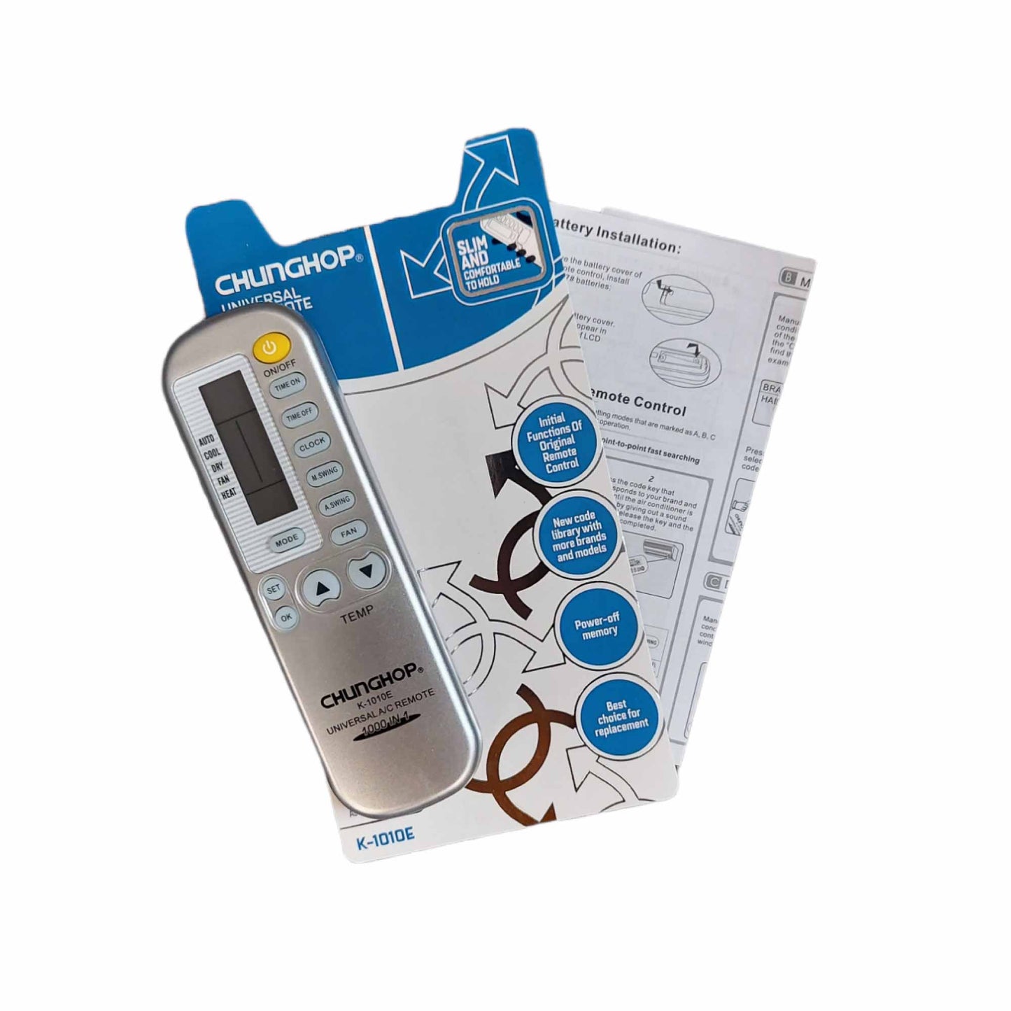 Chunghop Air Conditioner AC Remote Control Compatible with LOREN-SEBO and More-1