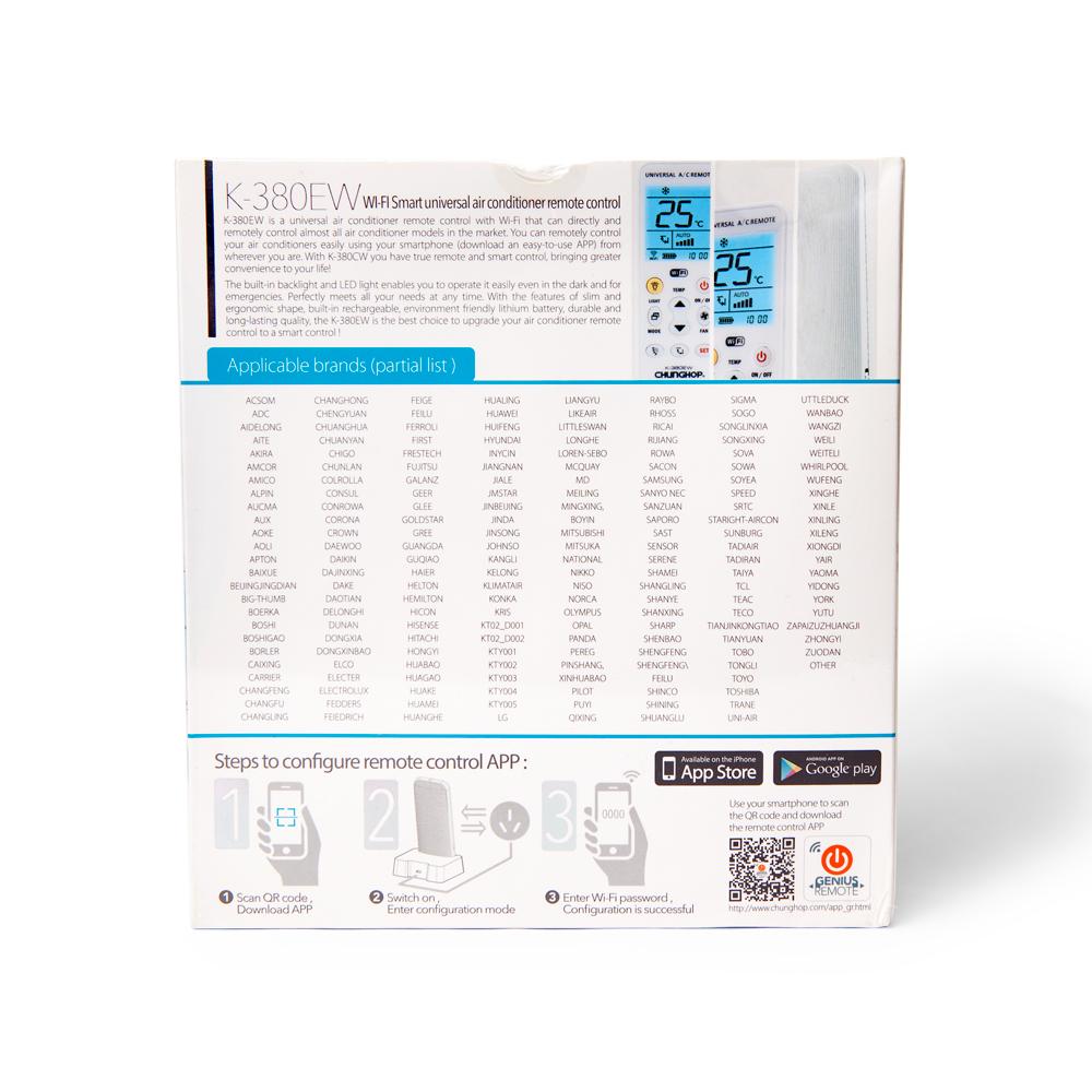 Chunghop K380EW Smart WiFi Air Conditioner Remote Compatible with HICON and More-3