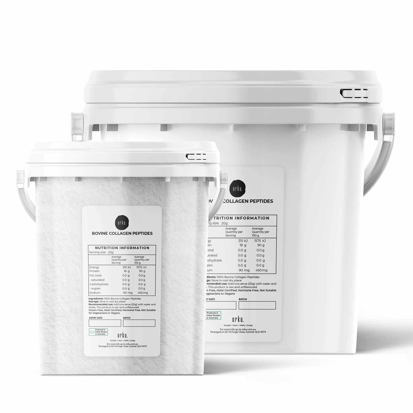 Collagen Powder Tub - Bovine Hydrolysate Protein Peptide Supplement Unflavoured-0