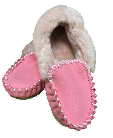 100% Australian Merino Sheepskin Moccasins Slippers Winter Casual Genuine Slip On UGG - Hot Pink-10