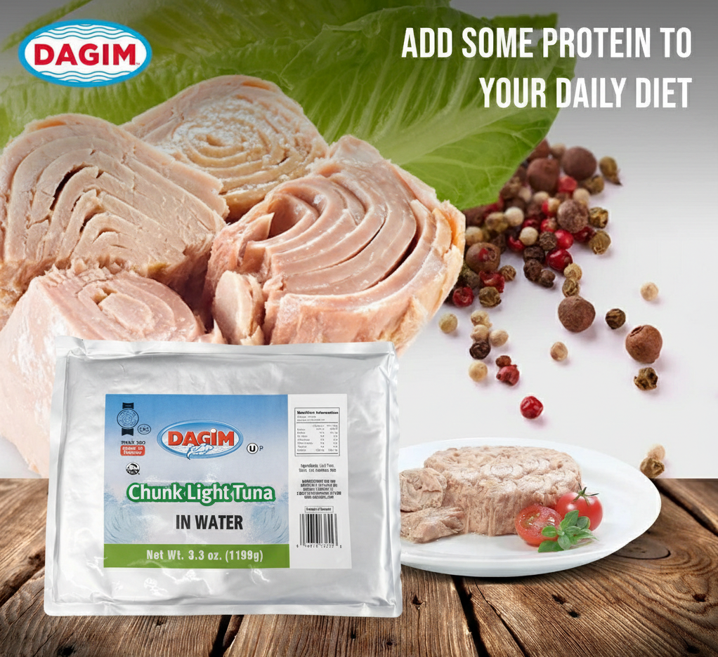 1.2kg DAGIM Chunk Light Tuna in Water (1 Pouch) - Product of Ecuador