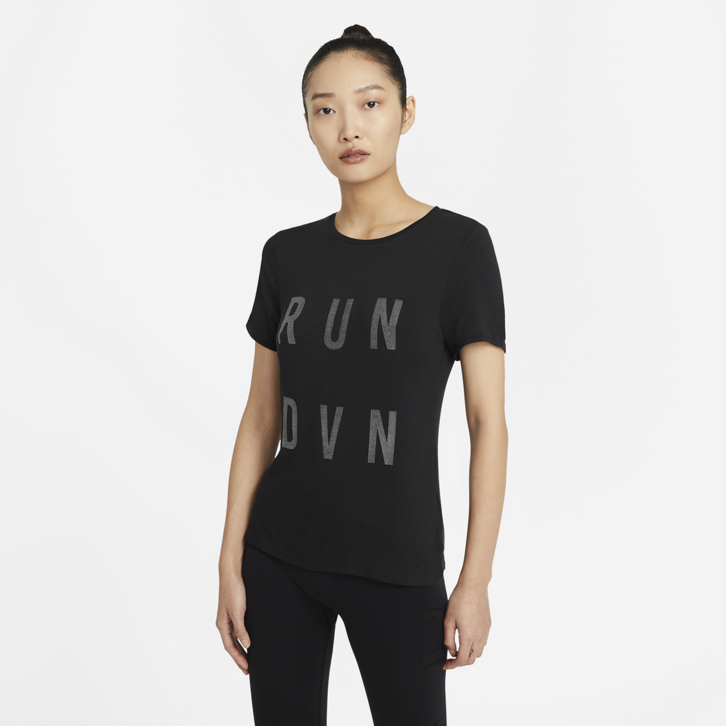 Nike Womens Run Division City Sleek Short Sleeve Top - Black-7