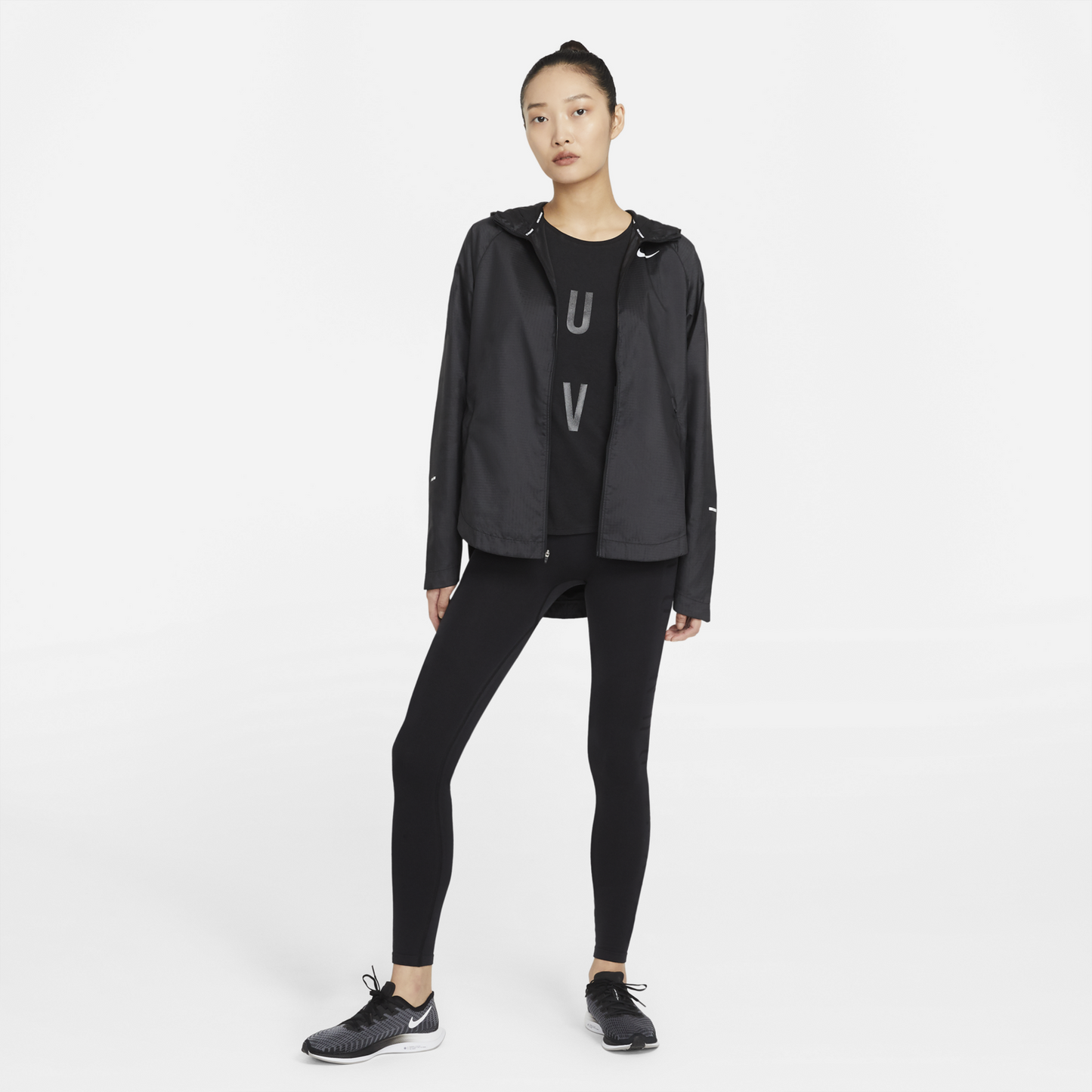 Nike Womens Run Division City Sleek Short Sleeve Top - Black-4