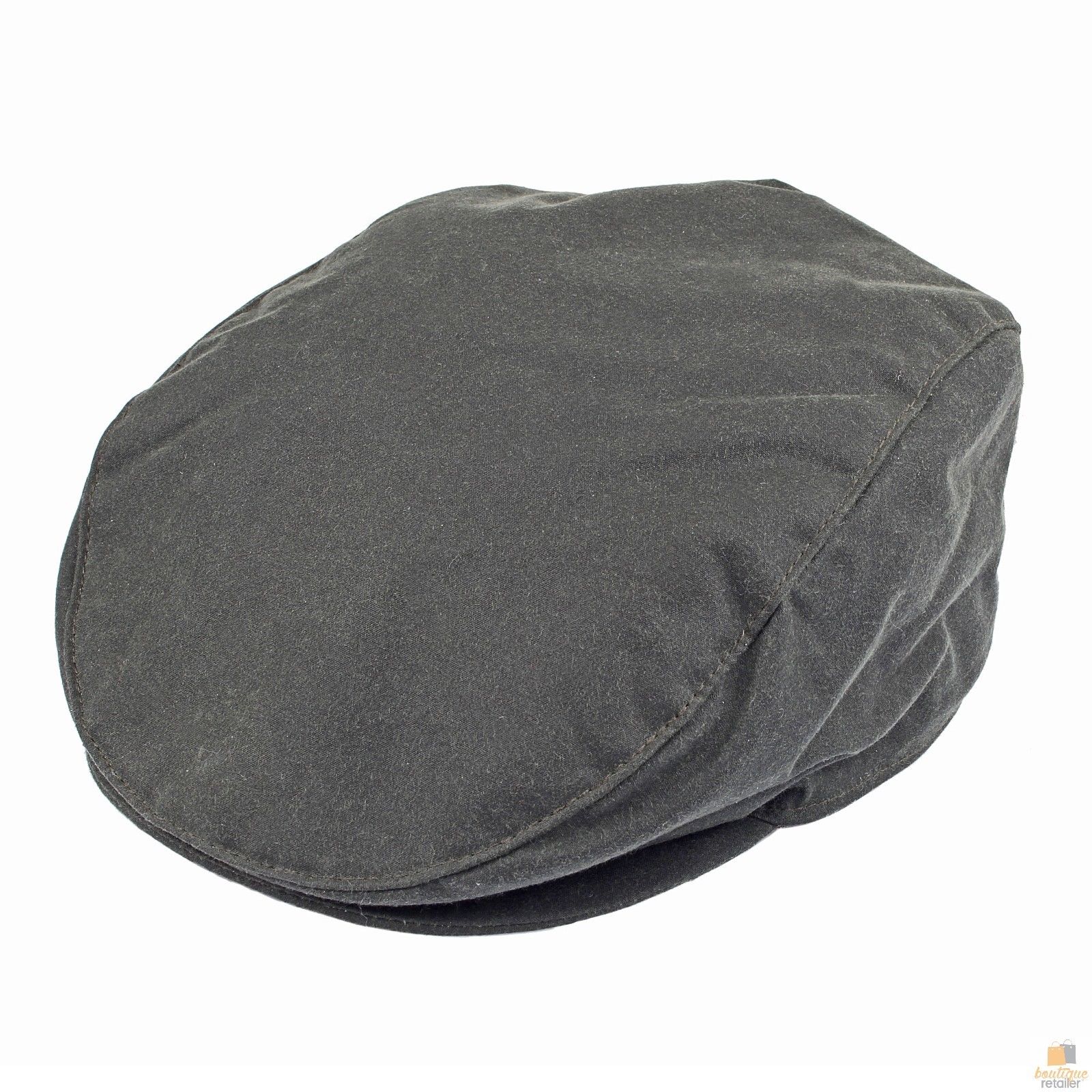 DENTS Halley Stevenson Waxed Cotton Flat Cap Ivy Hat Driving Cabbie 1-2109 Lined-12