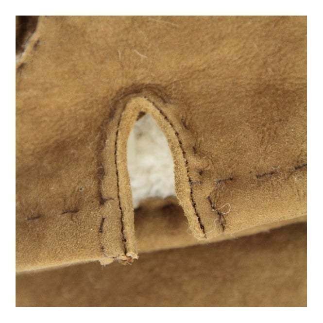 Mens York Lambskin Leather Gloves Fleecy Lining Hand Sewn Winter Warm - Camel