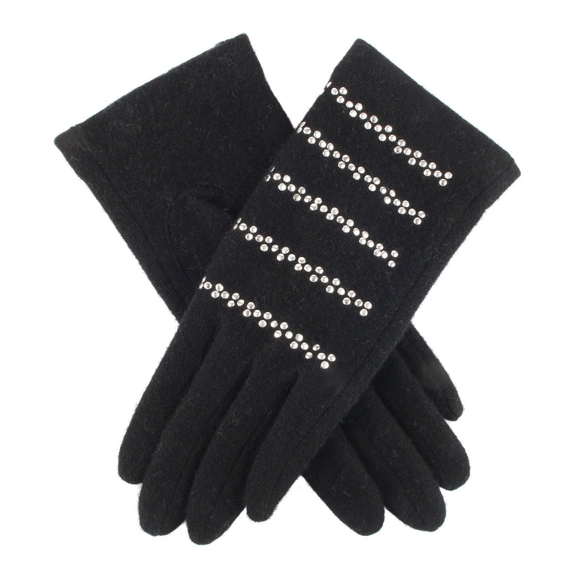 Dents Ladies Wool Blend Knit Gloves One Size Winter Warm Womens - Black