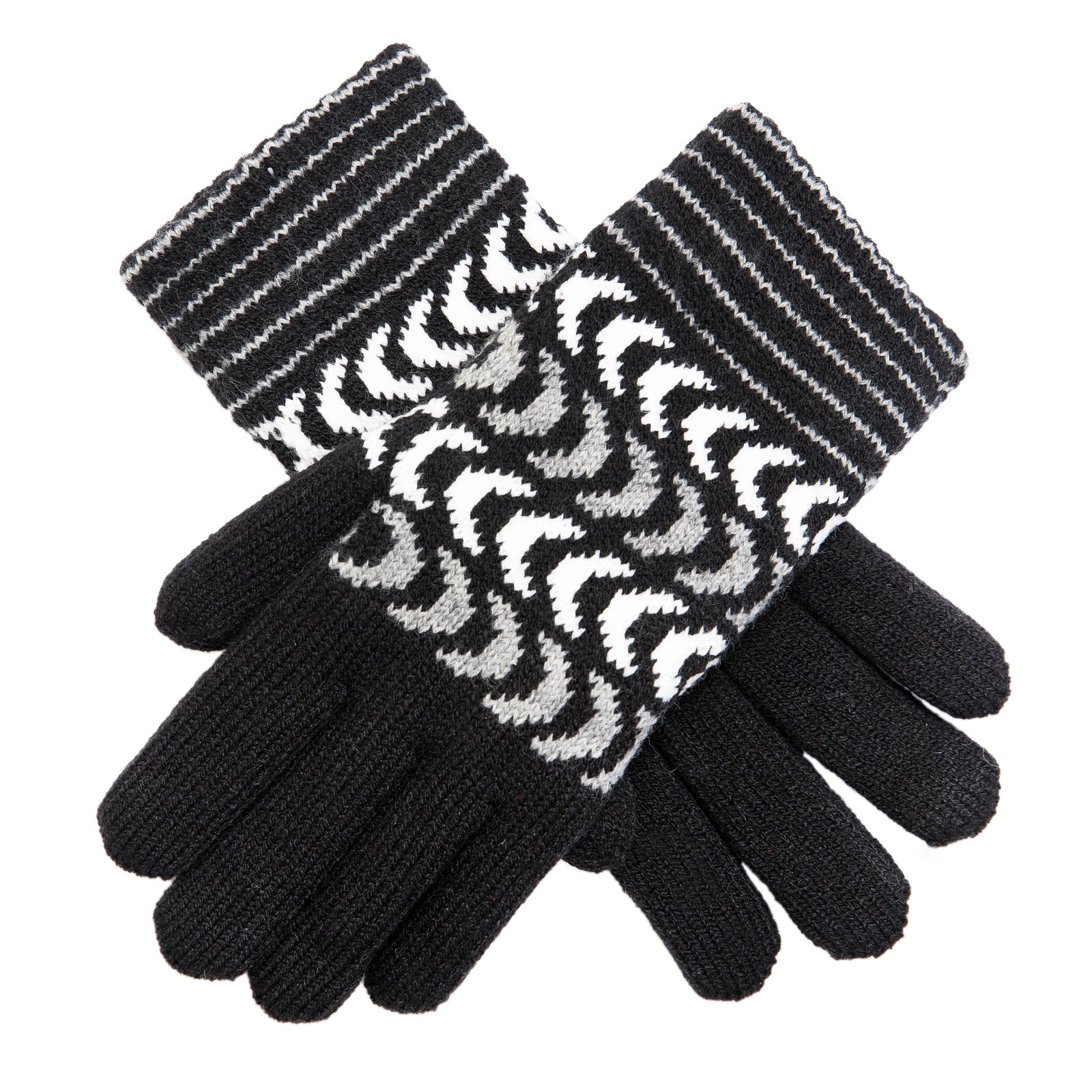 DENTS Ladies Womens Gloves Fleece Lined Warm Chevron Winter Ski-4