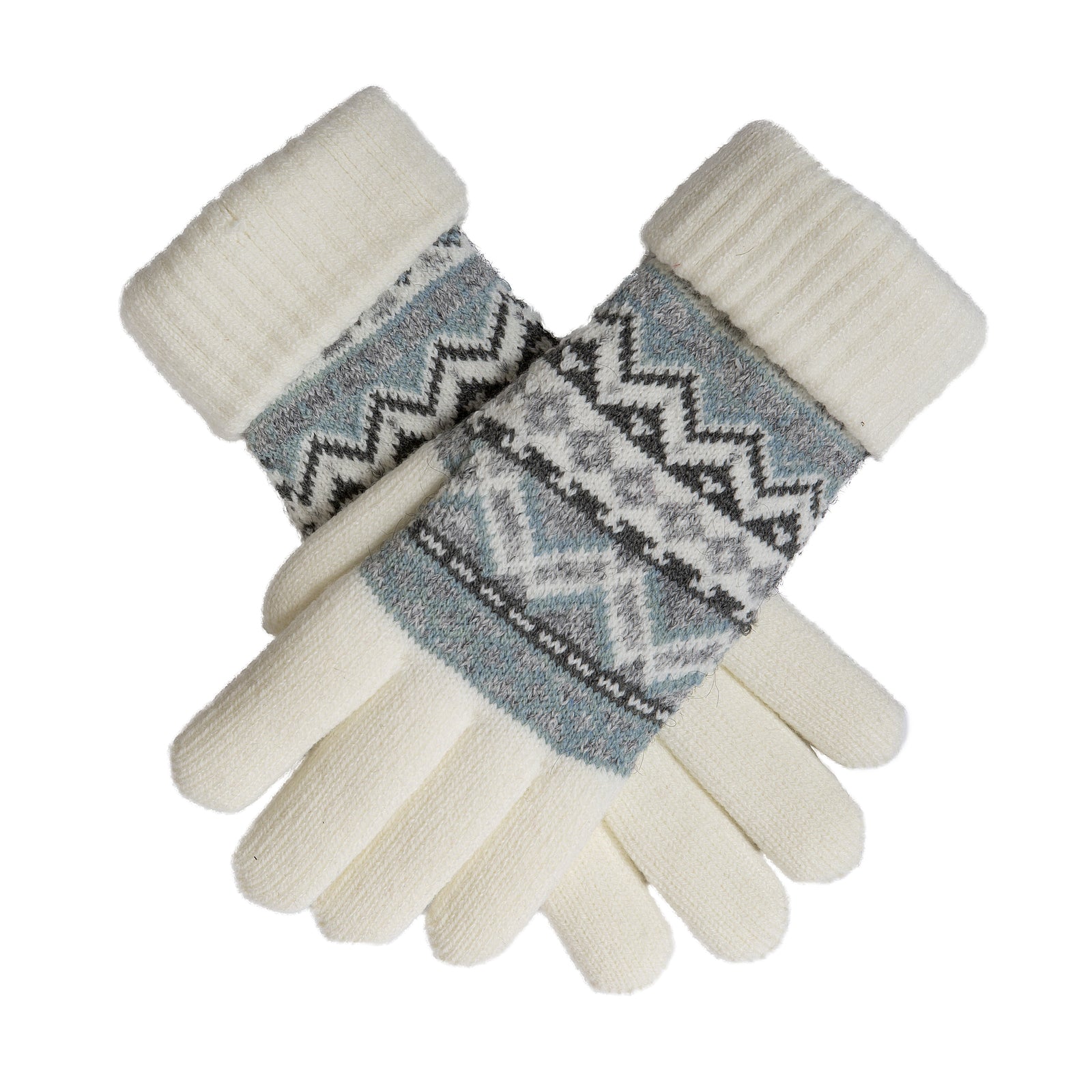 Dents Womens Fair Isle Knitted Gloves Warm Winter Premium Knit-2