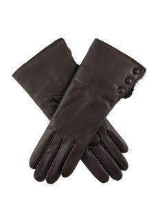 DENTS Sophie Womens Leather Gloves w Rabbit Fur Cuffs Wool Lined Ladies  - Mocca-1