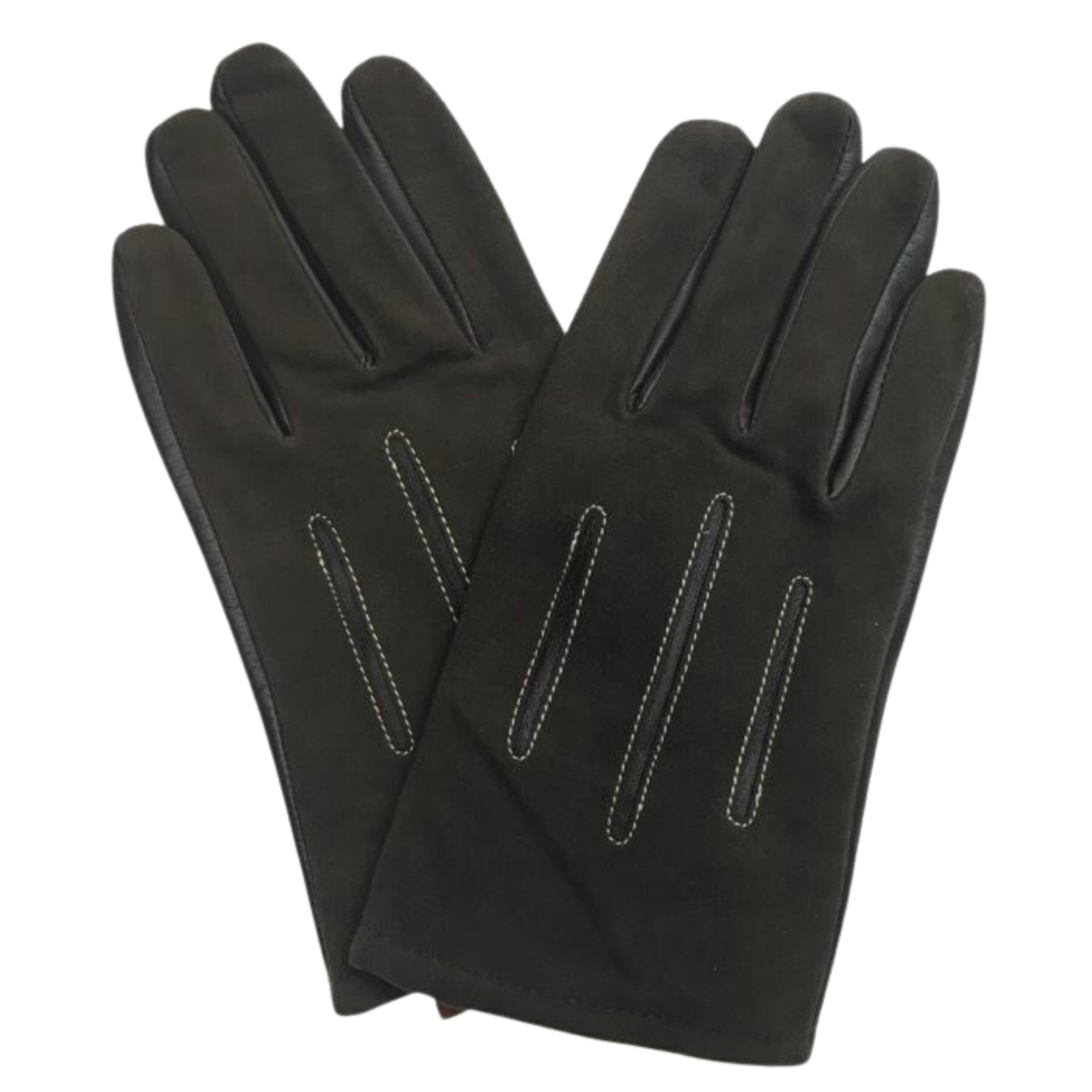 DENTS Mens Sheepskin Leather Gloves with Acrylic Lining Warm Winter - Brown-0