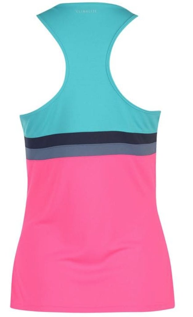 Adidas Womens Club Sleeveless Tank Top Climalite Tennis Sport - Hi-Res Aqua-2