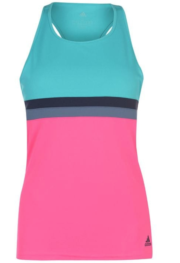 Adidas Womens Club Sleeveless Tank Top Climalite Tennis Sport - Hi-Res Aqua-0