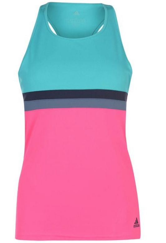 Adidas Womens Club Sleeveless Tank Top Climalite Tennis Sport - Hi-Res Aqua-0