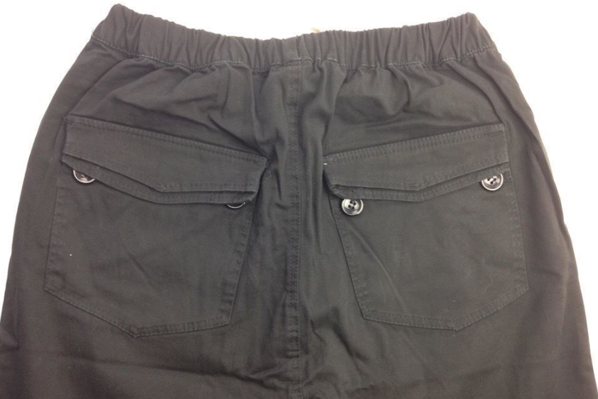 Deluxe Stretch Skinny Cargo Pants Cotton Chinos Slim Cuffed - Black - XL (36""-38"")-2