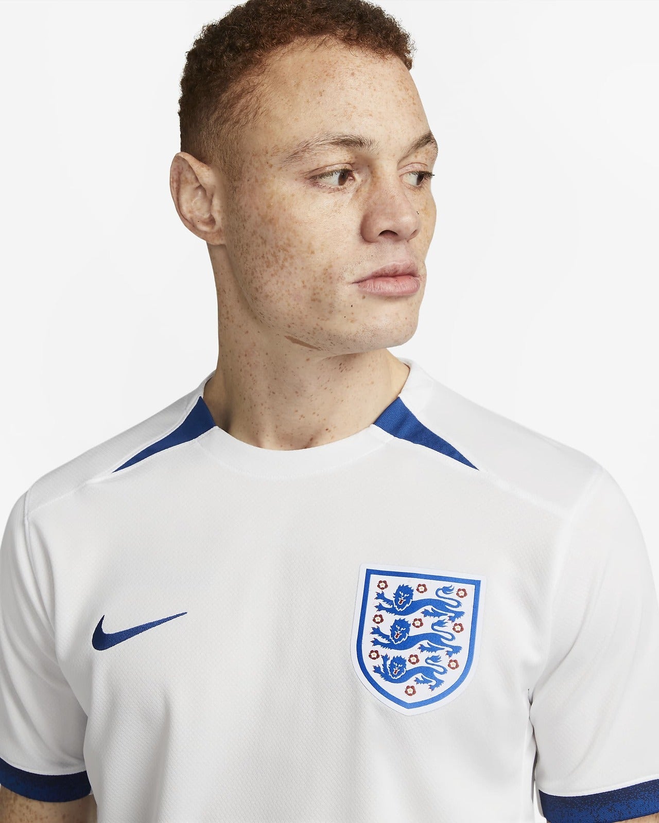 Nike Mens England National 2023 Stadium Home Dri-FIT Soccer Football Jersey Top-4