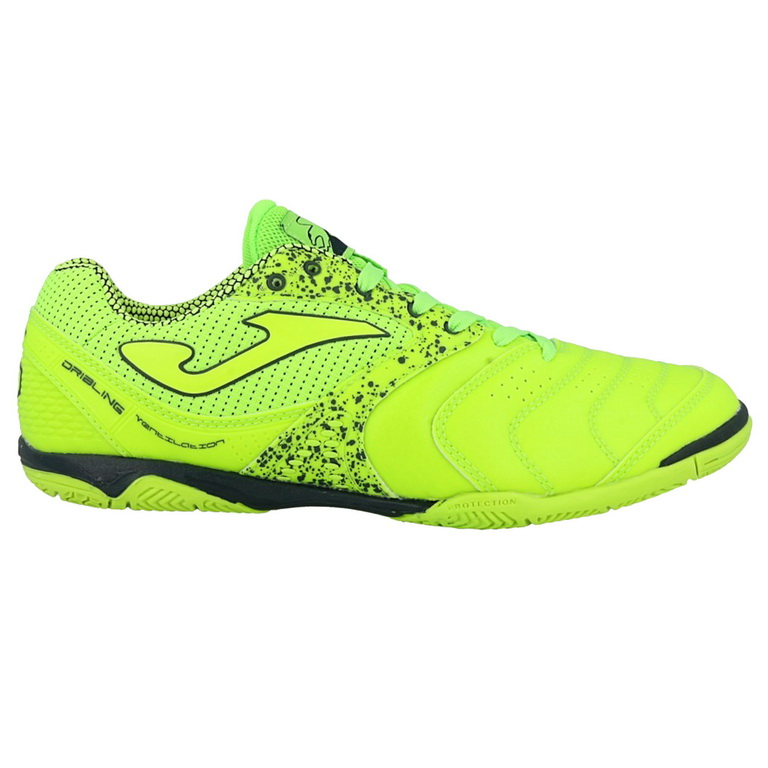 Joma Dribling 821 Indoor Futsal Shoes Football Boots in Green Fluro