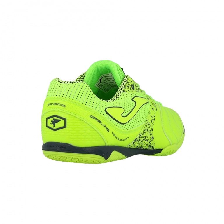 Joma Dribling 821 Indoor Futsal Shoes Football Boots in Green Fluro