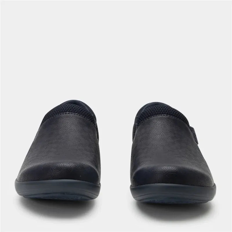 Alegria Duette Nursing Shoes Slip On Womens Work Hospitality in Swirl Wind Navy-4