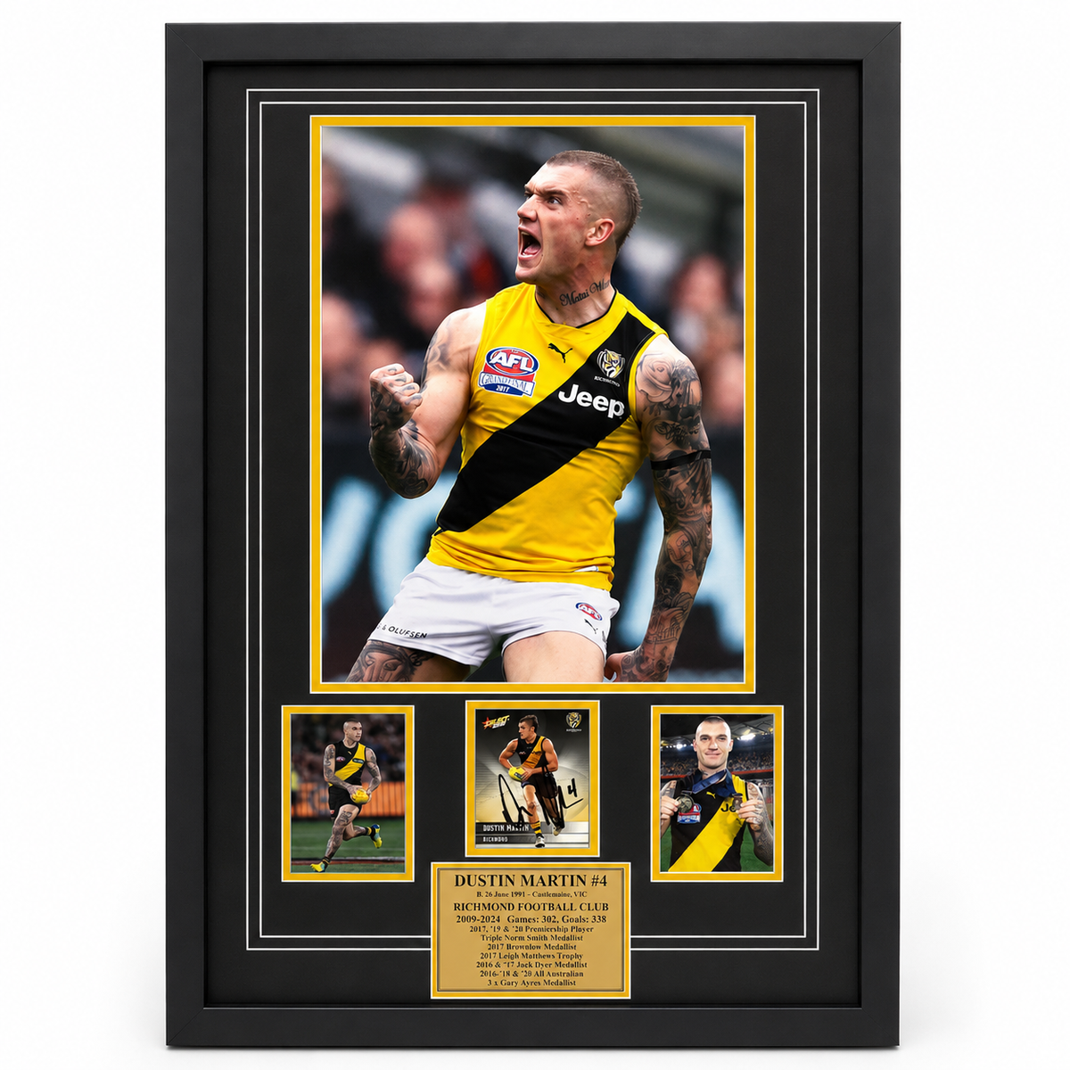 OFFICIAL Dustin Martin Richmond Tigers Signed & Framed Memorabilia w/ Certificate of Authenticity