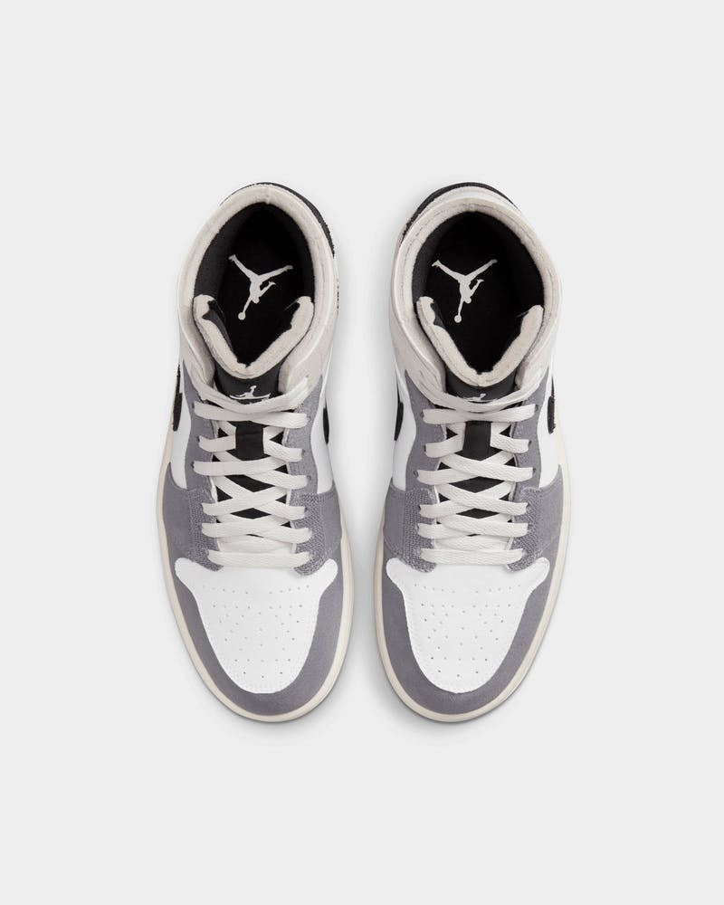 Nike Air Jordan 1 Mid Top SE Craft Shoes Sneakers - Cement Grey/Black - US 7-3